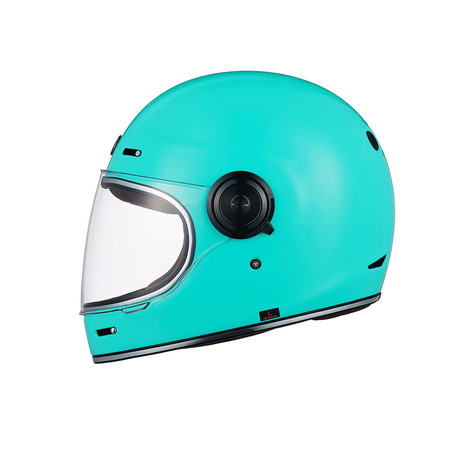 TORC Casco Moto Integral Vintage Cáscara de Fibra de Vidrio con Visera Homologado ECE 22-06