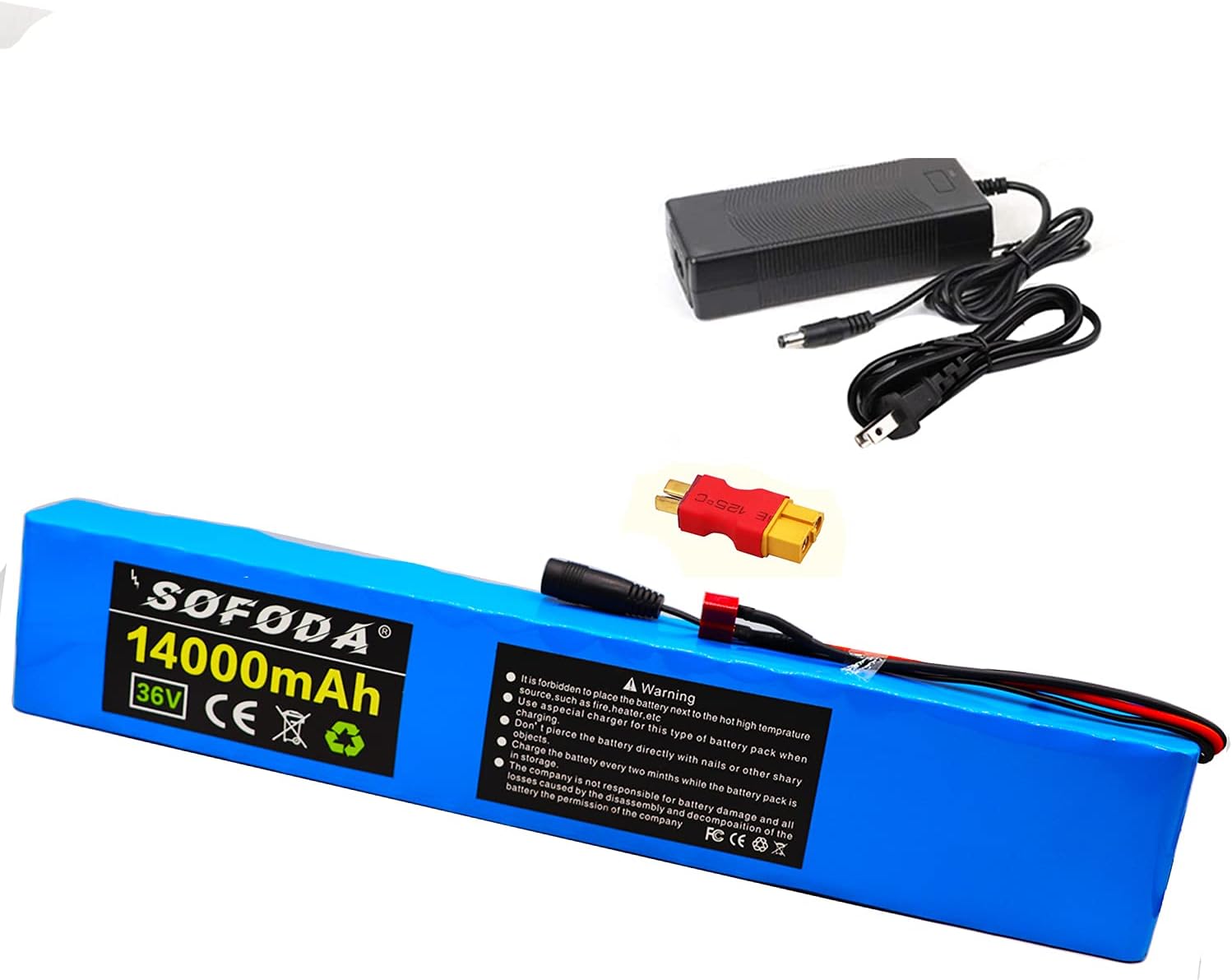 Alalito 36V Ebike Battery 10S4P 14Ah Battery Pack 200W 500W 750W high Power Battery