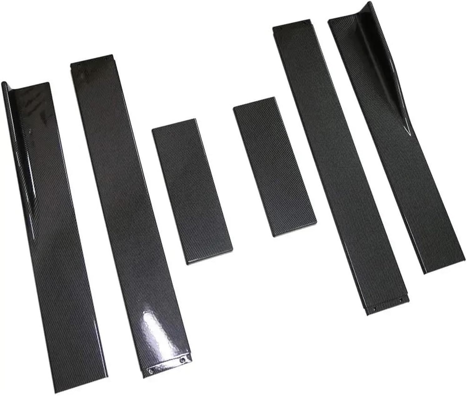 Side Skirts Spoiler Body Kit For BMW E39 E46 E53 E90 E92 E60 E70 X6 E71 X1 78.7“ / 86.6” Side Skirt Extension Splitters Apron Splitter Winglet Body Kit(86.6in Carbon Look)