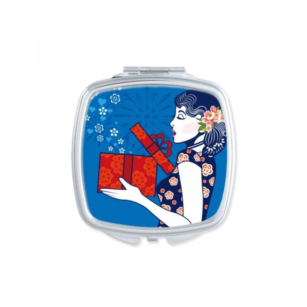 Miroir de poche Culture Chinoise Rouge petit cadeau mignon pour femme et voyage