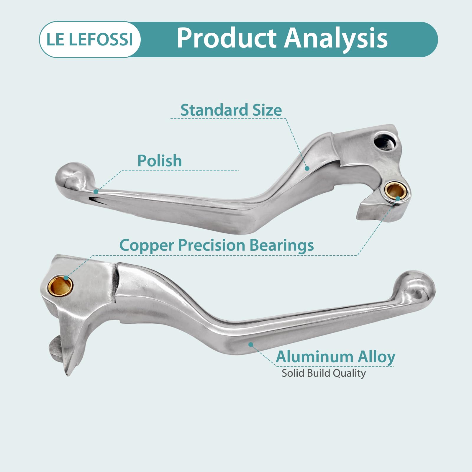 Premium in alluminio freno moto & leva frizione Compatibile con Harley Davidson XL Sportster 883 1200 XL883 XL1200 Forty Eight Seventy Two 2004-2013 -Safety,Corrosion-Resistant, Polished