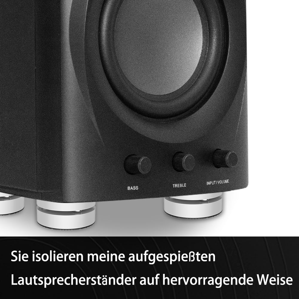 Tertullus 4 Stück Lautsprecher Füße HiFi Shock Absorber Füße Subwoofer Füße Für HiFi Geräte