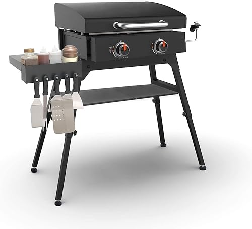 Miniatura 2 de Organizador de parrilla para parrilla Blackstone de 28"36" Pro-SeriesAirFryer Combo y soporte de parrilla 5013, contenedor de condimentos para