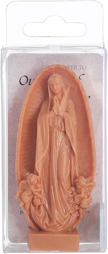 Miniatura 9 de KOMI Estatua del Sagrado Corazón de Jesús con tarjeta de oración, mini estatua religiosa católica de Jesús para el tablero de instrumentos del