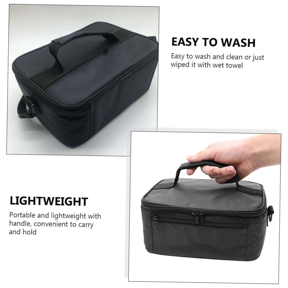 Garneck Sacca Merenda Scuola Borsa Porta Pranzo Termica 20l Oxford, Leggera e Resistente, Manico, per Campeggio e Scuola