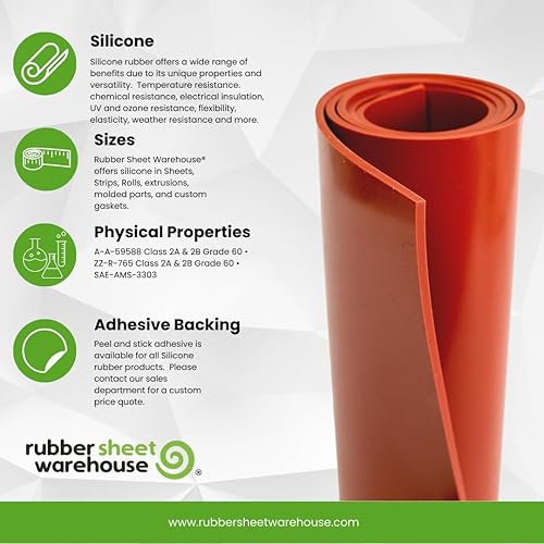 Miniatura 2 de Rollos de hojas de goma de silicona 60A medio, varios tamaños y dimensiones