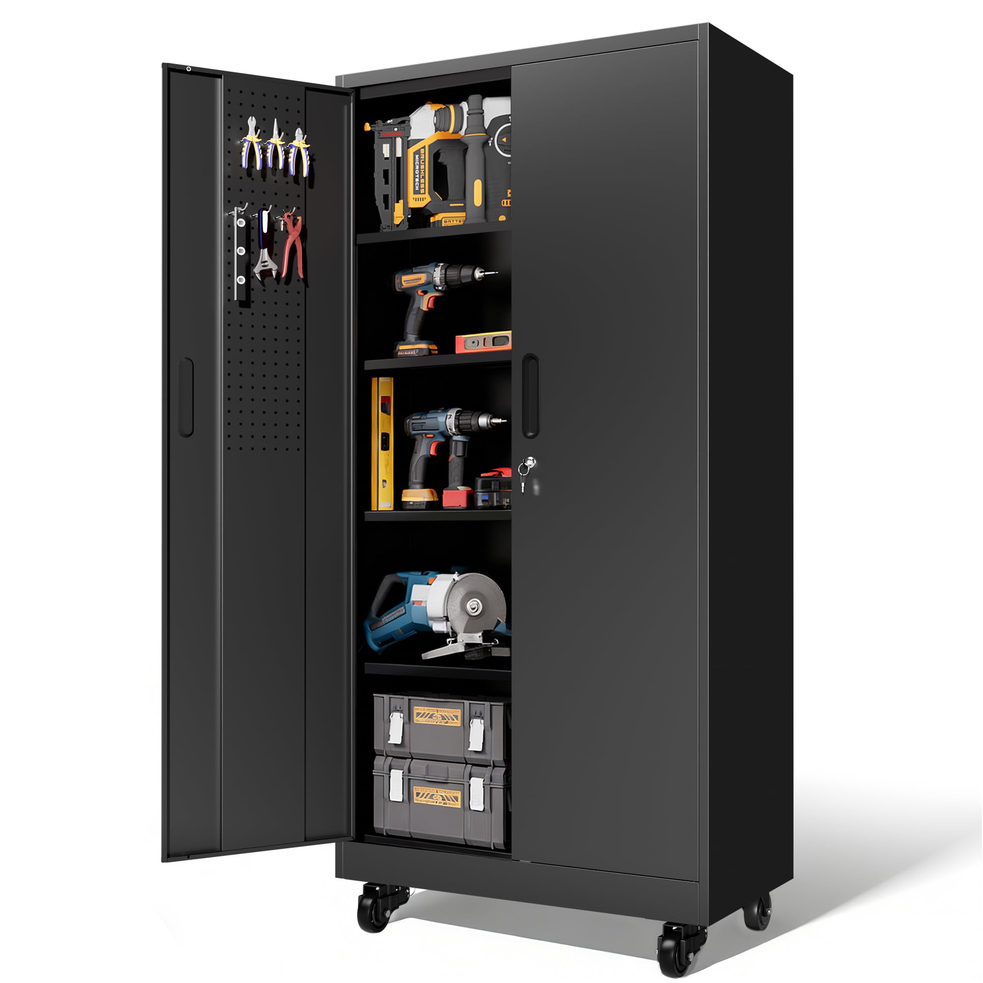 Metal Storage Cabinet for Garage, Tool Cabinet, Utility Cabinet