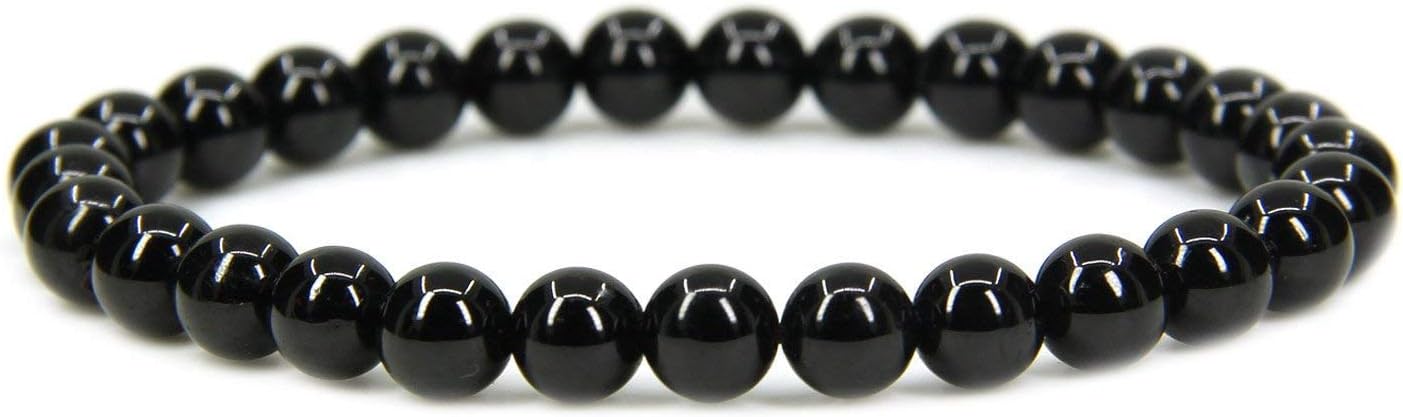 Handmade Natural Healing Gemstone 6mm Round Beads Stretch Crystal Bracelet 7 Inch Unisex