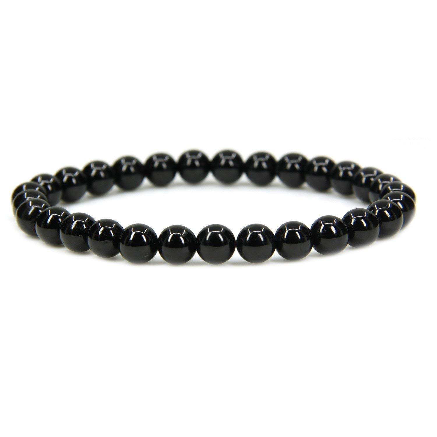 Angelstones Handmade Natural Healing Gemstone 6mm Round Beads Stretch Crystal Bracelet 7 Inch Unisex