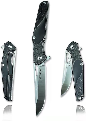 KWINKIN Aleación de titanio de alto grado mango Austria m390 polvo cuchillo plegable táctico al aire libre camping herramienta EDC boutique cuchillo