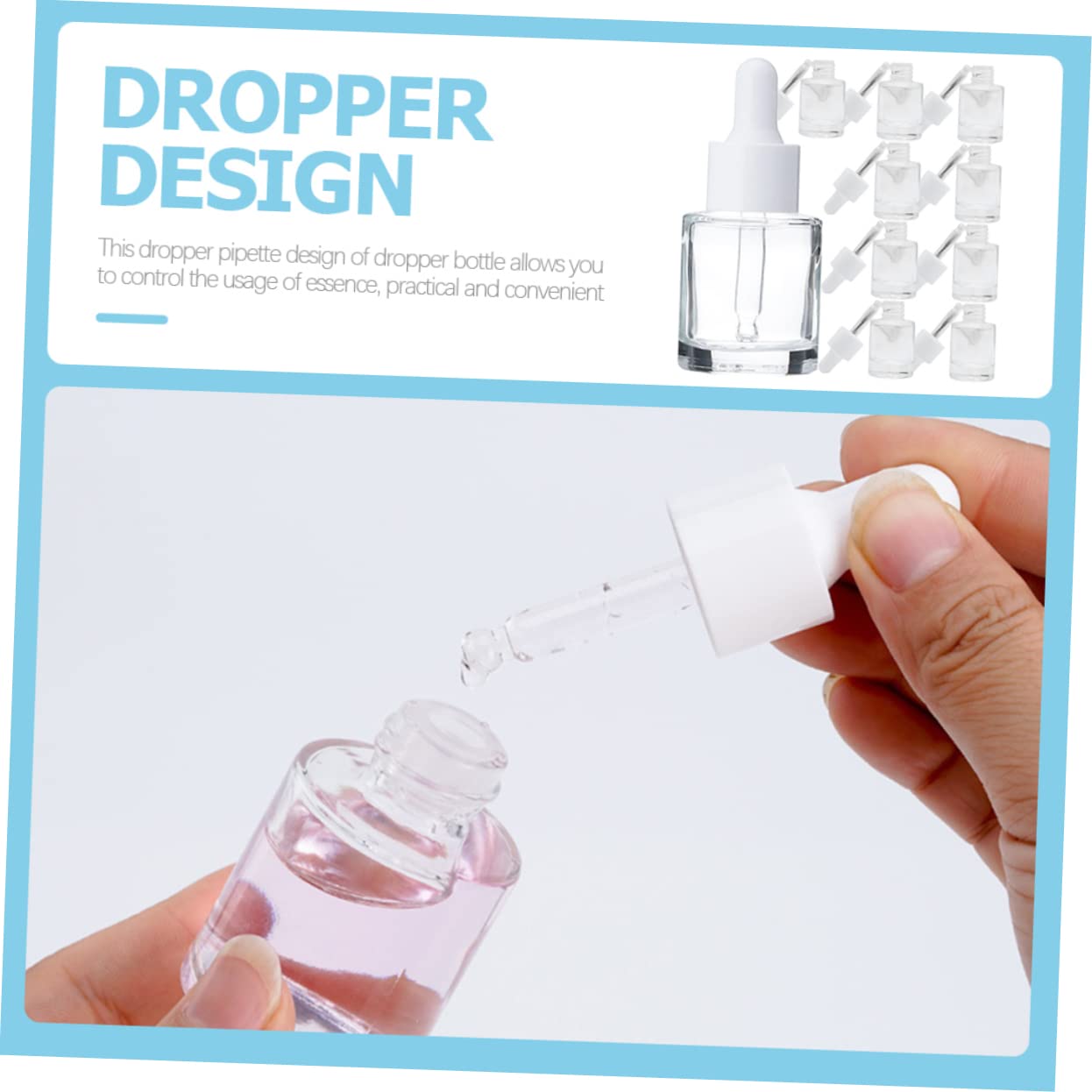 20 Stück Tropfflaschen aus Glas mit Pipette 15ml Luftdicht und Auslaufsicher für Ätherische Öle Parfüm und Bartöle