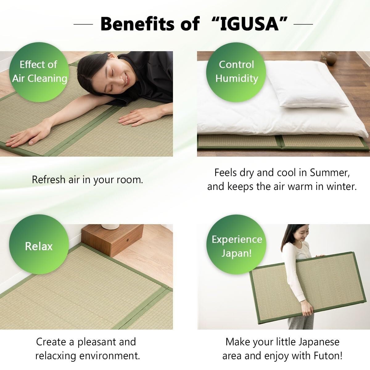 Tappetino Tatami Tradizionale Giapponese, Erba Naturale (non Tinta), Materasso Pieghevole Portatile, Materasso Futon Per Letto/spazio Di Meditazione/sala Yoga/zen/sala Da Tè Giapponese