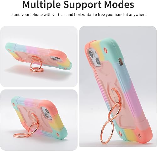 Miniatura 7 de MARKILL Funda compatible con iPhone 14 Plus de 6.7 pulgadas con soporte de anillo, protección contra caídas de grado militar, funda protectora