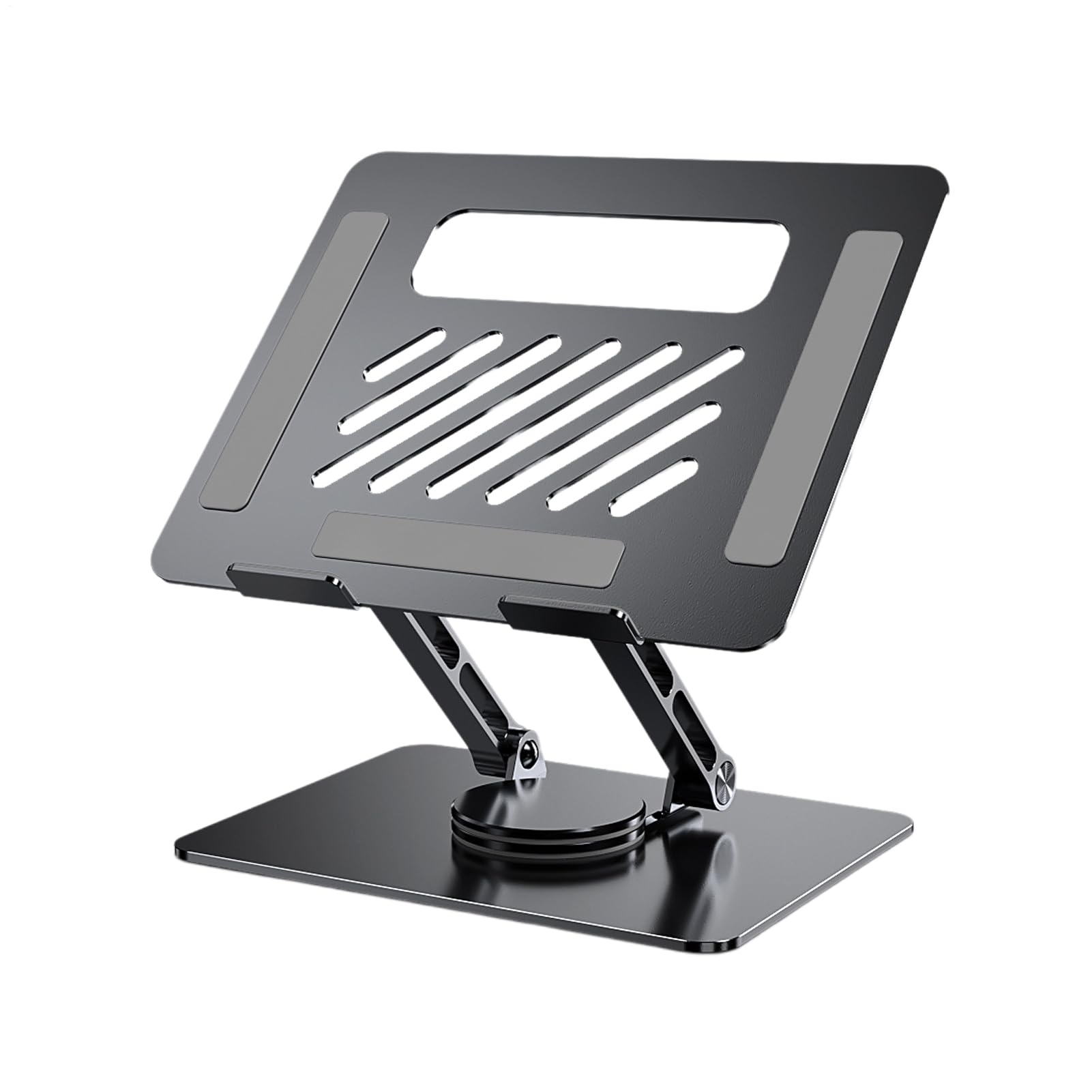 Supporto per laptop in alluminio, supporto regolabile per laptop con | rotazione a 360°, pieghevole in lega di alluminio per notebook e tablet, supporto ergonomico e portatile per postazioni di la