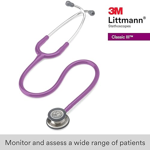 Miniatura 2 de 3M Littmann Classic III - 5832 - Estetoscopio de control, tubo color lavanda, 27 pulgadas.