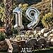 AULE 40 Inch Big Silver 9 Balloon Number Large Foil Helium Number Balloons 0-9 Jumbo Giant Happy 9th Birthday Party Decorations for Boy or Girl Huge Mylar Anniversary Party Supplies