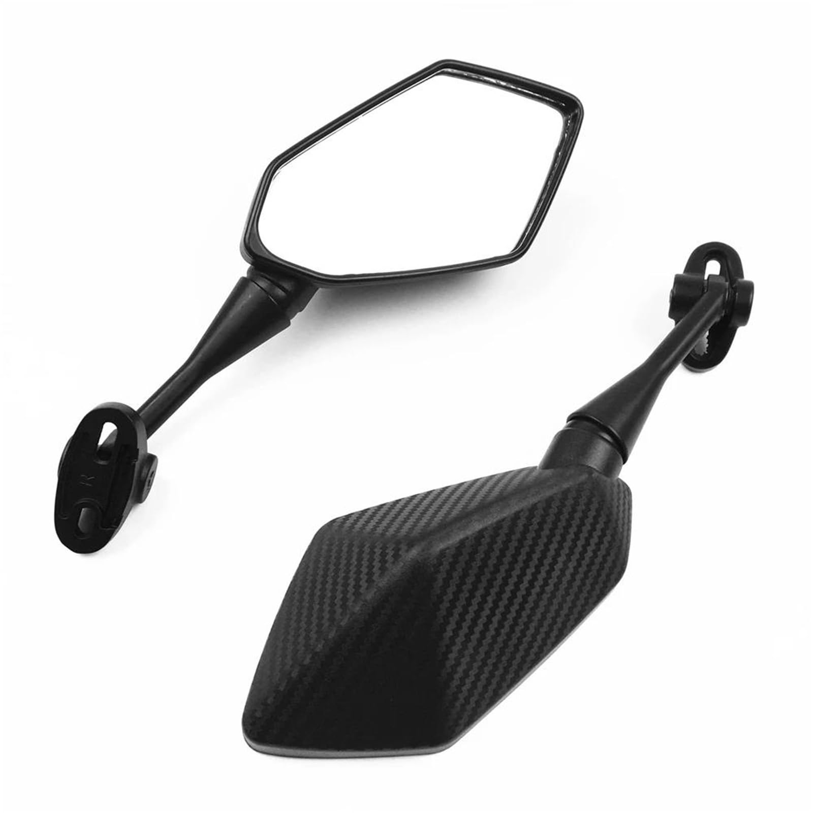 CFSJRXZ Motorbike Mirrors Motorcycle Rearview Mirror For YZF-R125 YZF R125 YZFR125 WGP YZF-R1S YZF R1S YZFR1S Side Rear View Mirror Folding Rearview Mirrors set(Black)