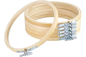 Pllieay 6 Inch Embroidery Hoops for Cross Stitch