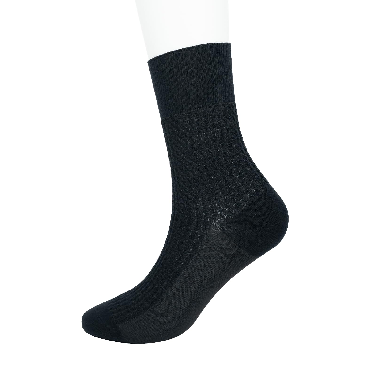 theater Women Knotty Black Cotton Spandex Knit Socks | Soft Stretchable Comfortable Ankle Socks with Elasticated Band for Long Wear One Size-picture-21