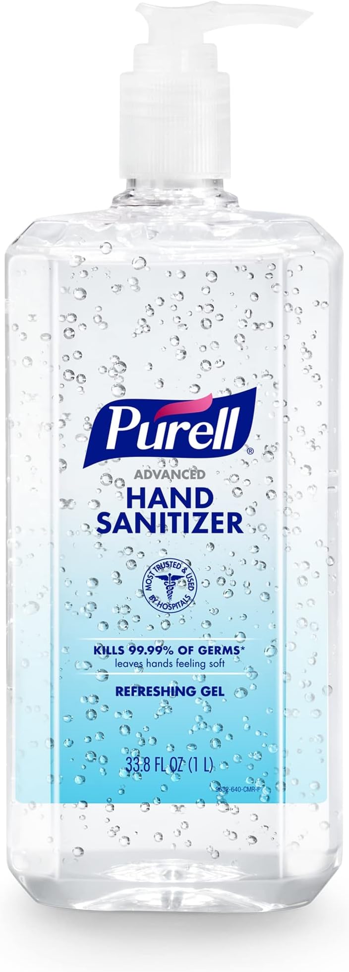 Purell Advanced Hand Sanitizer Refreshing Gel, Clean Scent, 1 Liter Pump Bottle (Pack of 1) - 9632-04-CMR