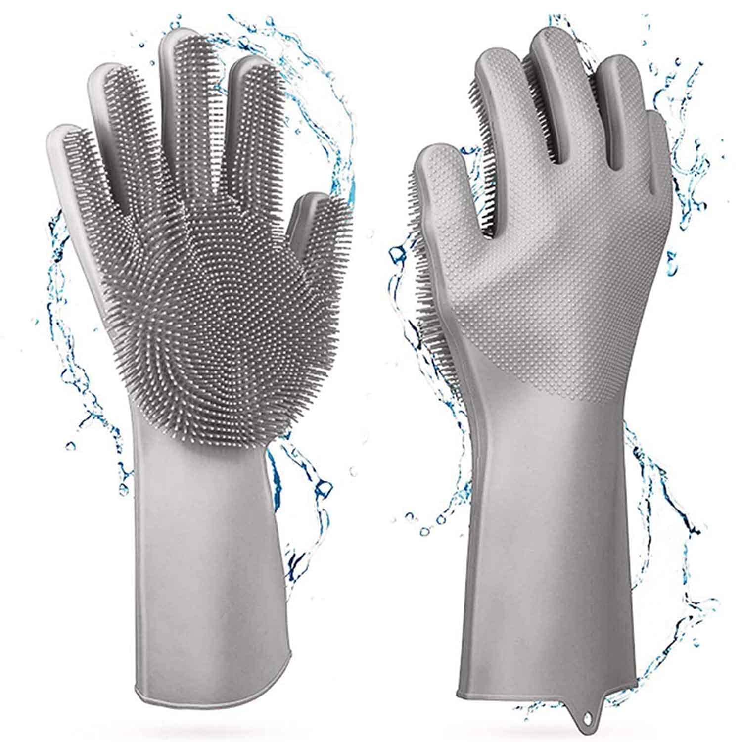 EDGEMETER Silicone Hand Gloves for Dish Washing Kitchen Cleaning Gloves, Cloth Washing Gloves for Women, Gloves for Washing (Multicolor, Pack of 1) (B0924KC4N1) Amazon Price History, Amazon Price Tracker