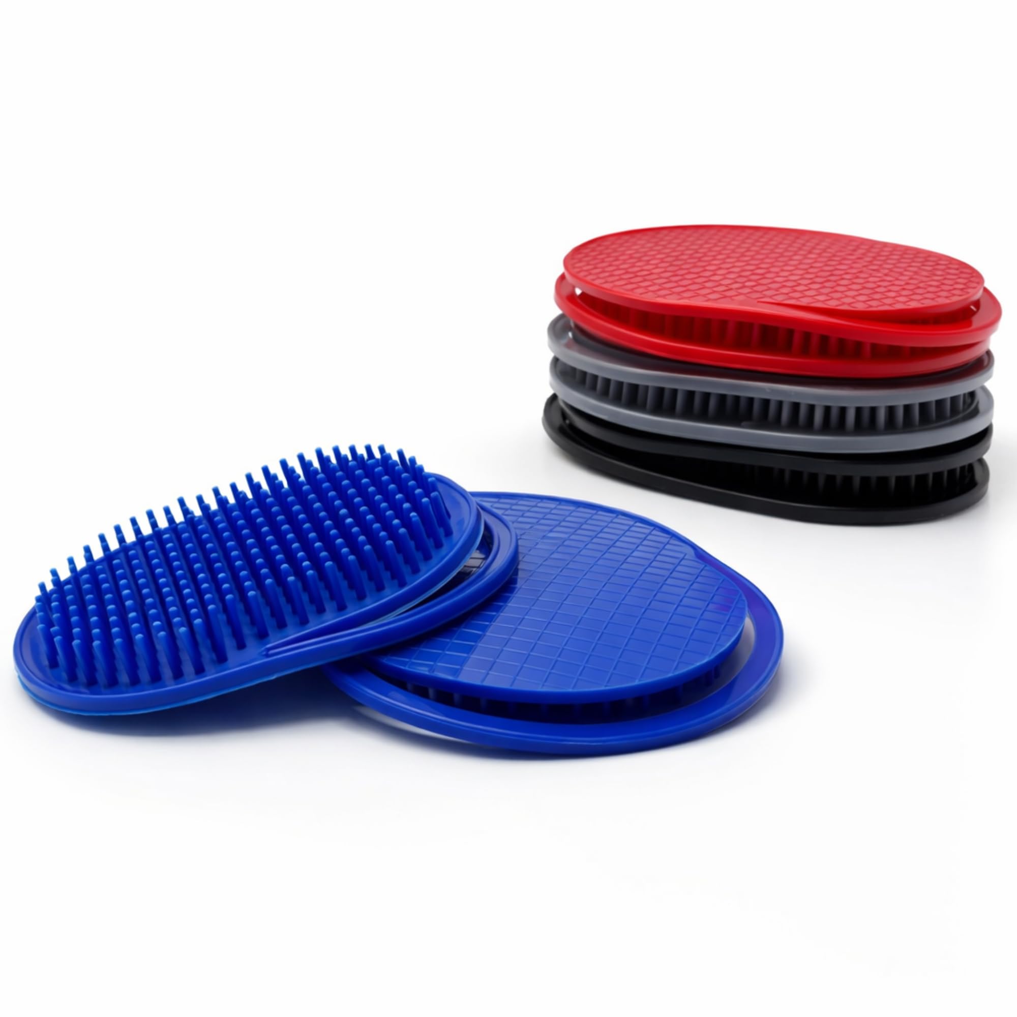 GENTS Palm Hair Brushes – Colorful Portable Styling Combs for All Hair Types, Ergonomic Grip for Easy Use, Set of 8 – Made in USA