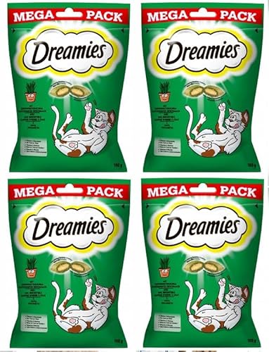 Dreamies Katzensnacks mit Katzenminze Mega Pack Katzenleckerli 4 x 180g