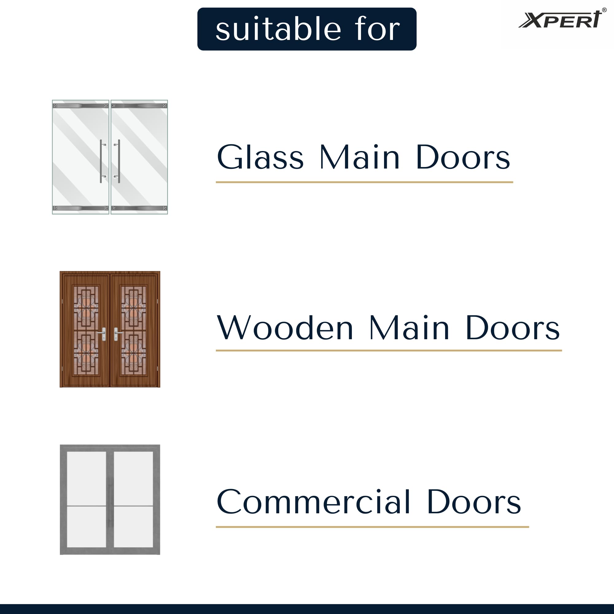 Xpert Plain & Classic Antique Finish (10 Inches) Stainless Steel Main Door Handle (Pack of 1) 4