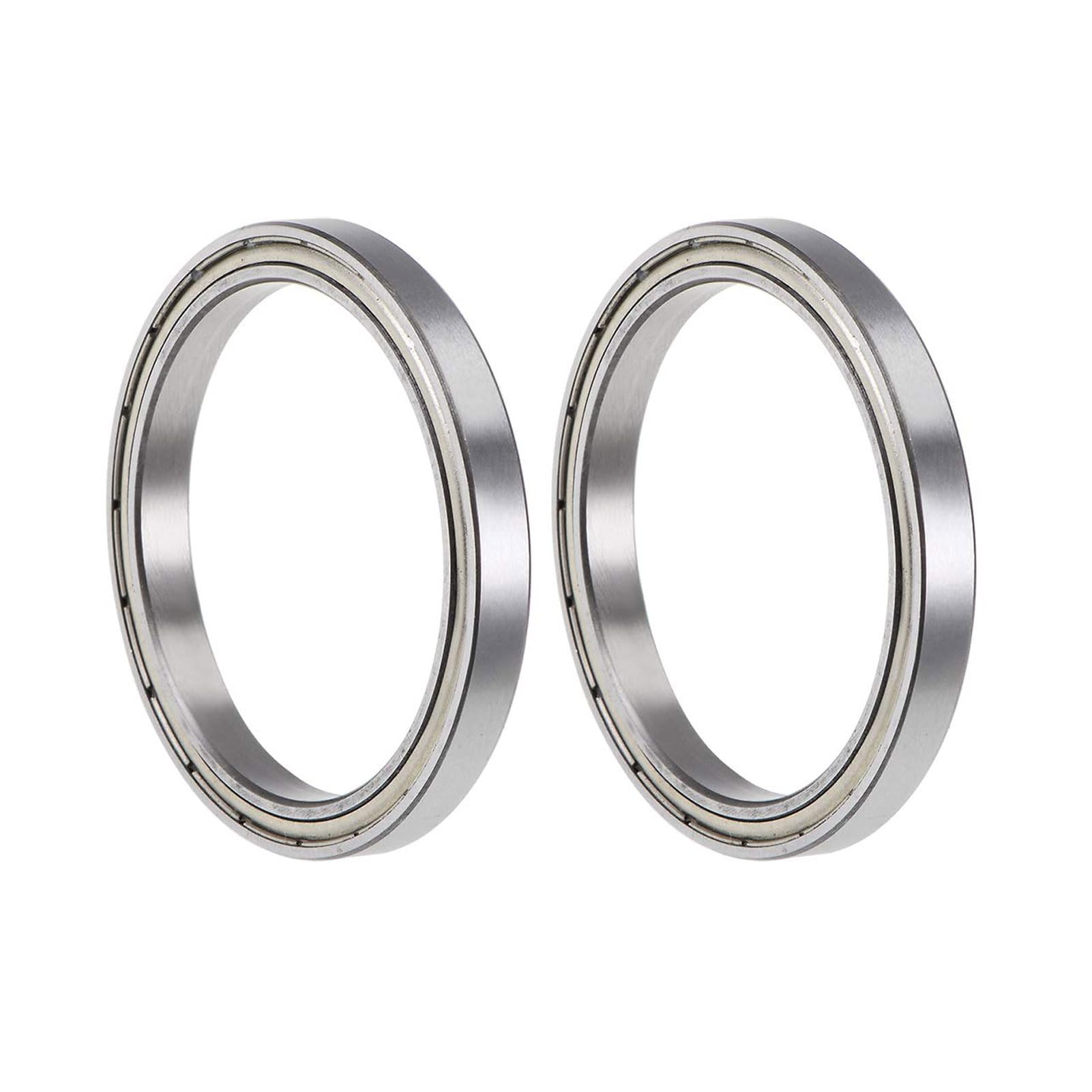TOP-VIGOR 2Pcs 6706ZZ Deep Groove Ball Bearings, Z2 30mm x 37mm x 4mm Double Sealed Industrial Bearings, Chrome Steel Skateboard Bearings for