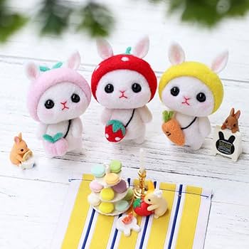 collette作家 羊毛フェルト テディベア ハンドメンド ぬいぐるみ うさぎ collette作家 羊毛フェルト テディベア ハンドメンド ぬいぐるみ