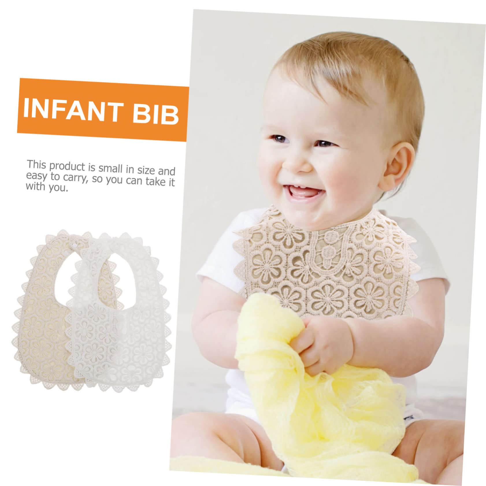 VICASKY 6pezzi Bavaglini Pizzo Per Bavaglini Di Cotone Per Saliva Design Facili Da Lavare e Trasportare Accessori Utile Per