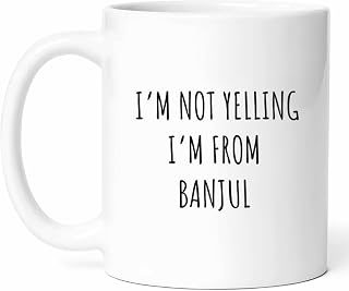 Funny Banjul Mug - Gambian Capital Coffee Cup - Culture Explorer Funny Gift From - City Tea Mugs - West Africa Cups - 11 Oz Ceramic Gifts For Birthday, Him, Her, Christmas, Vacation, African