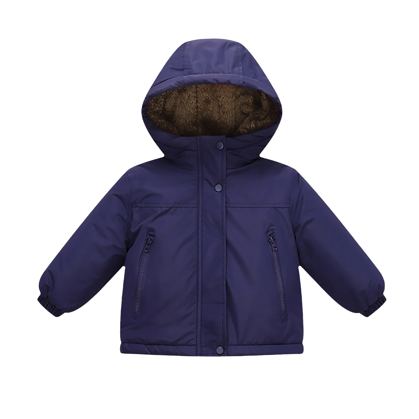 Chaqueta de invierno para niños, con forro polar, cálido, acolchado, casual, acolchado, grueso, cómodo, para exteriores