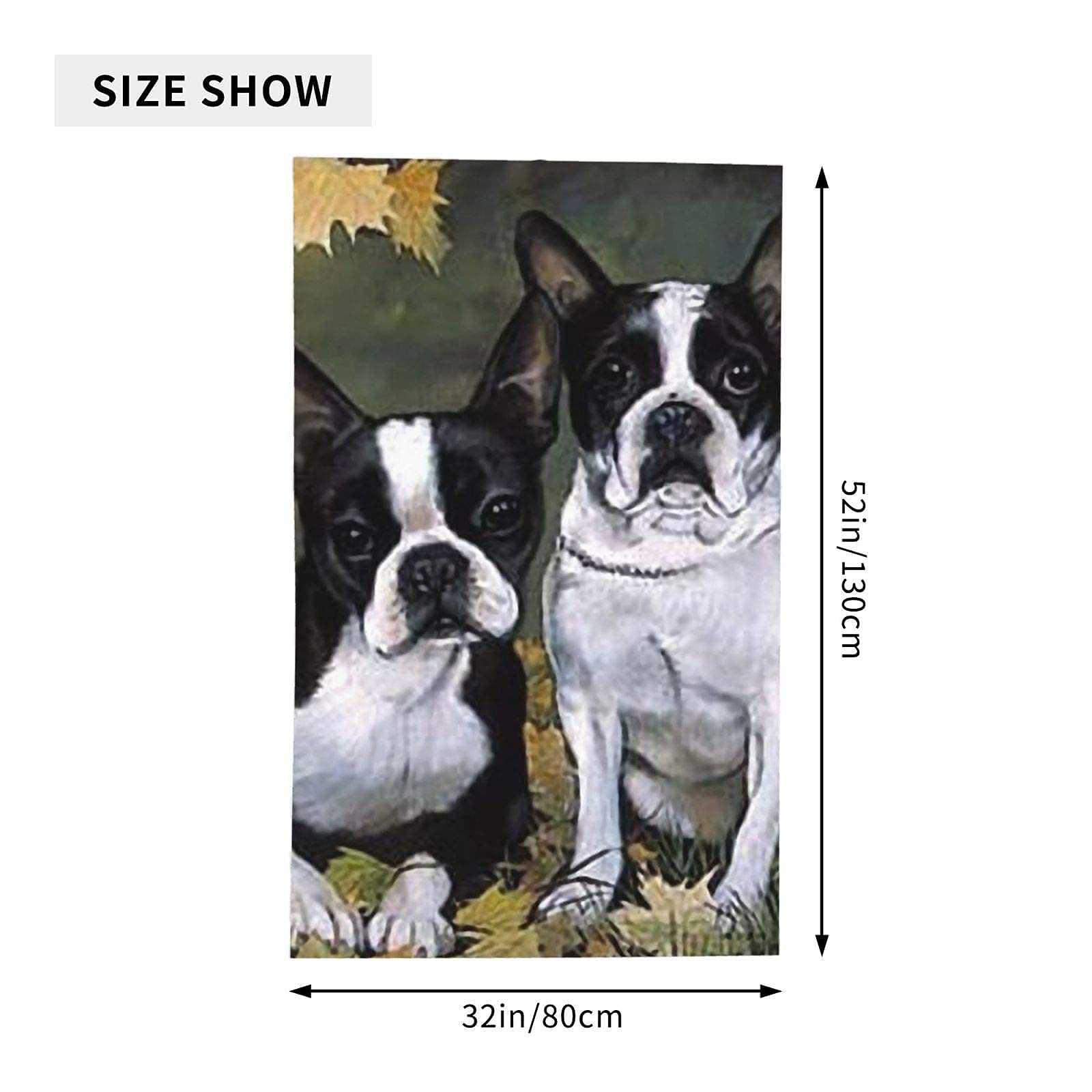 VOOHDDY Asciugamano Da Spiaggia Boston Terrier: In Microfibra 130x80cm, Morbido E Assorbente A Asciugatura Rapida - 2