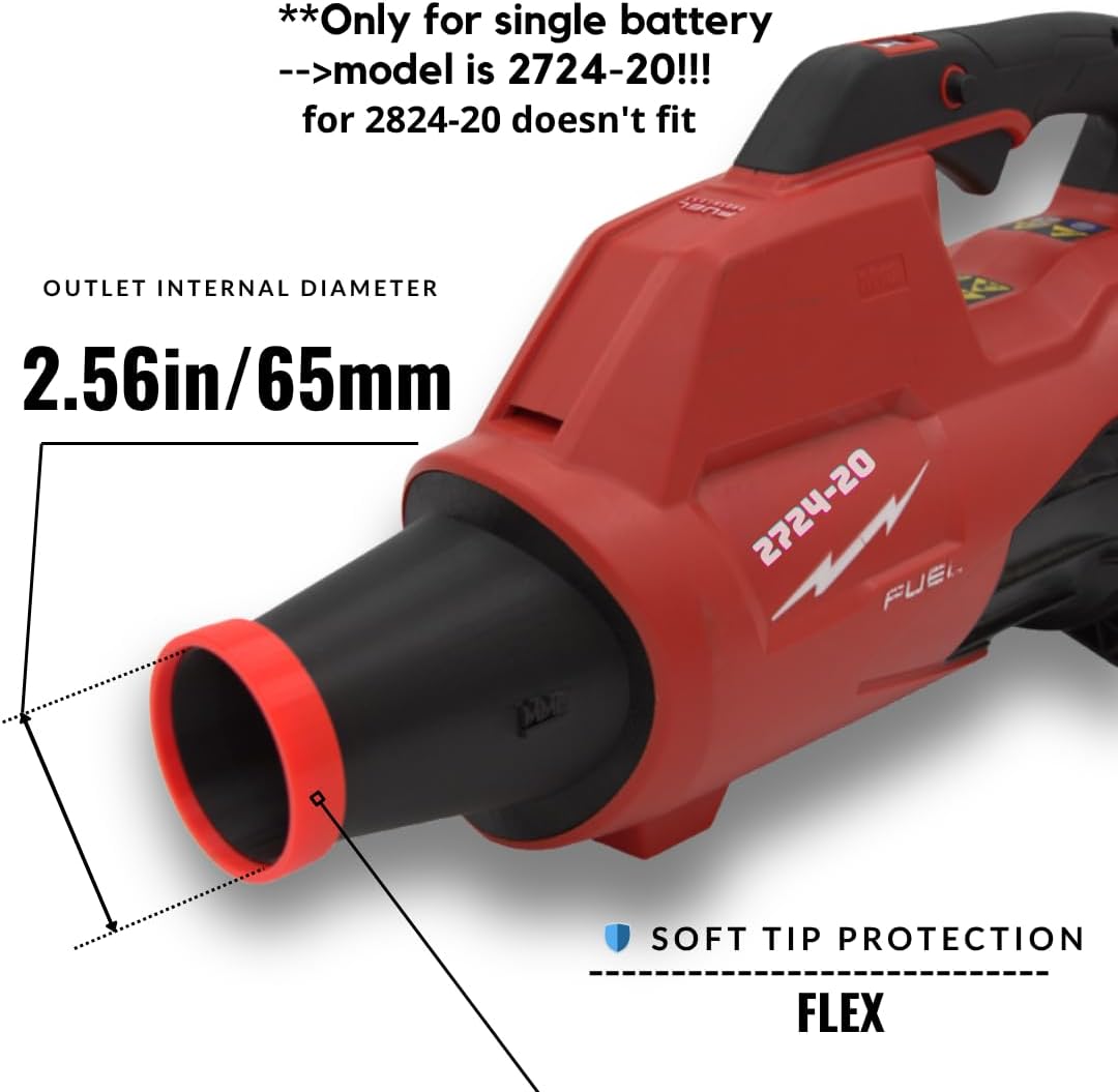Short Nozzle – Compatible with Milwaukee 2724-20-20 M18 Blower – PETG-CF Compact Airflow Booster for Car Drying & Snow – by MMD Studio