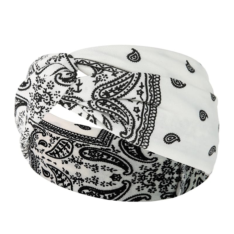 1pc Elegant Minimalist Print Hair Band - Polyester Sports Headband, Elastic Headband Hair Band for Yoga Outdoor Sports - Style 44