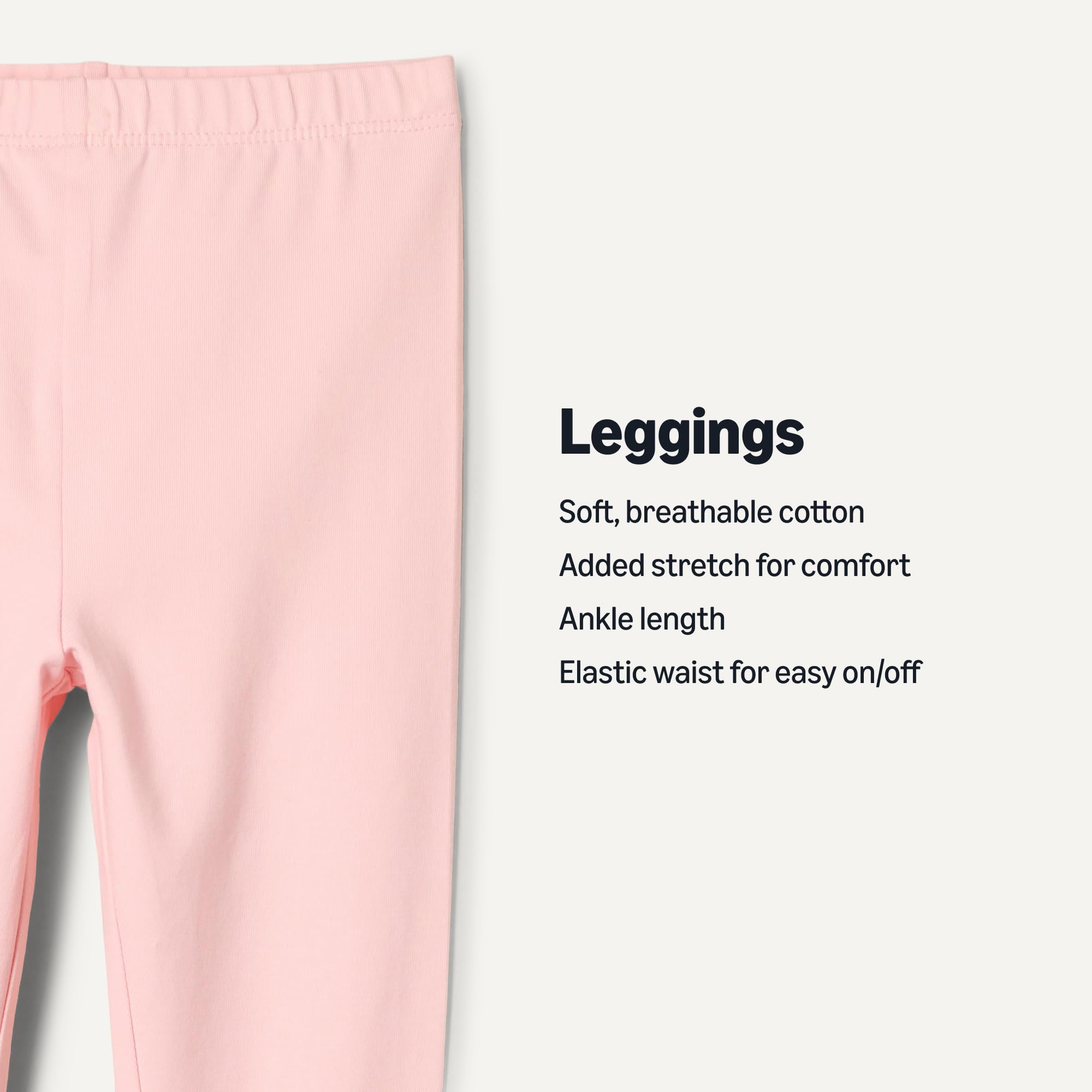 Amazon Essentials x Sofia Grainge Toddlers and Baby Girls' Legging, Pack of 3