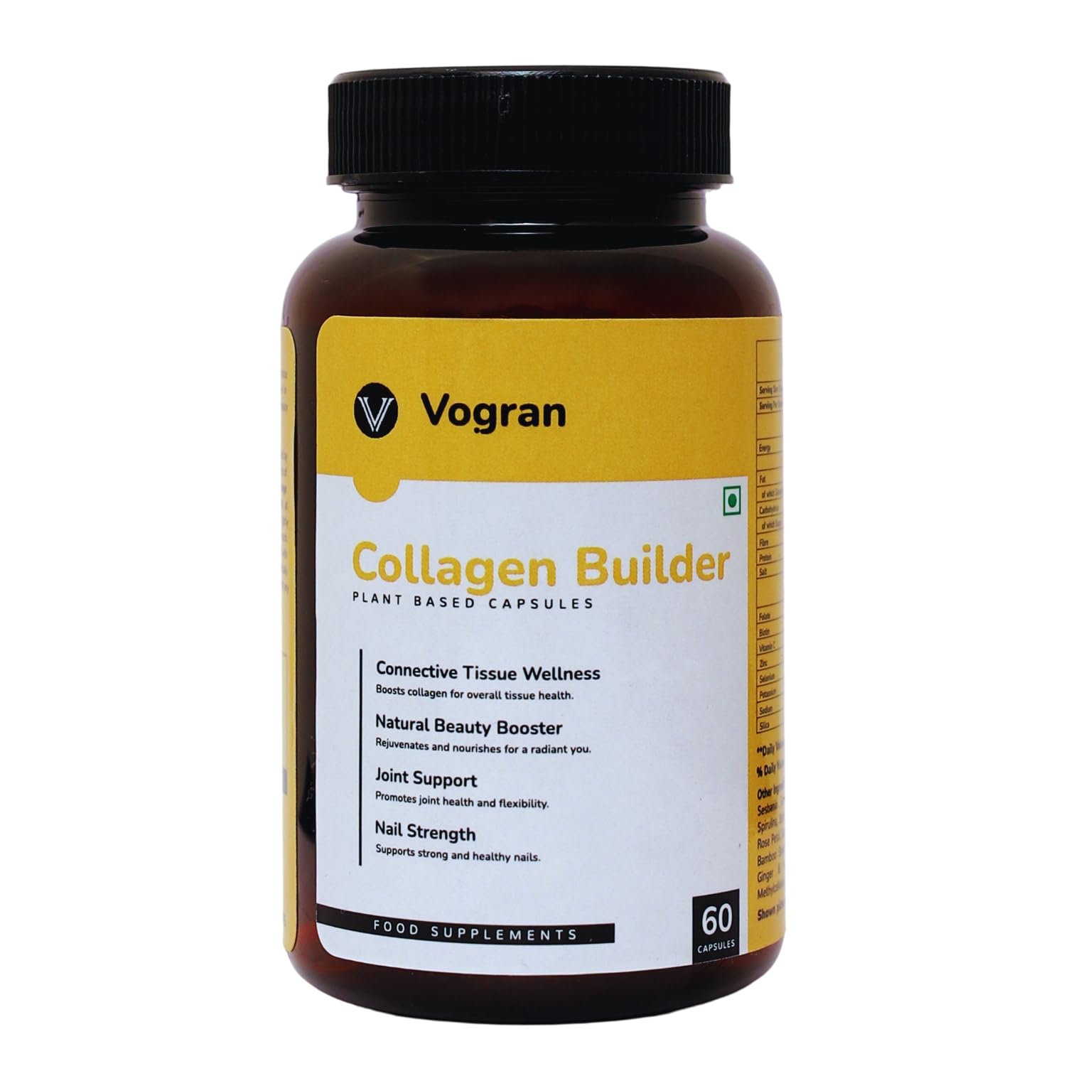 Vogran Collagen Supplements For Women & Men | 60 Plant Based Collagen Capsules | Collagen Builder With Biotin & Vitamin C | Boosts Hair, Skin & Nails | Glowing Skin Supplements (B0CV3TJHVV) Amazon Price History, Amazon Price Tracker
