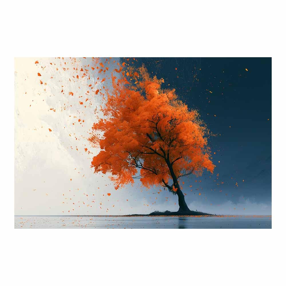 HOQIU Tree Of Life Wall Art Glowing magics Tree canvas prints, nature wall art, for Bathroom Home Office Decor(Multicolor)-80x120cm Unframed