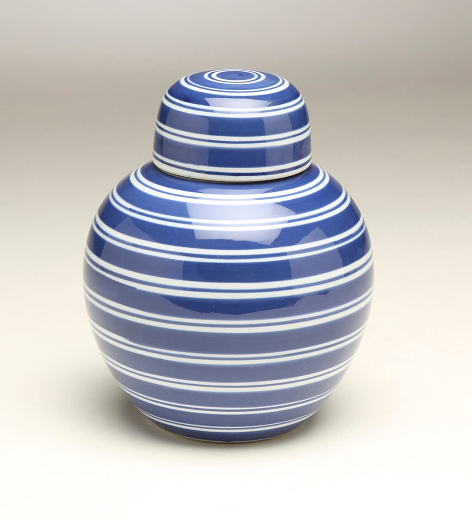 AA Importing 59956 Blue & White Ceramic Ginger Jar