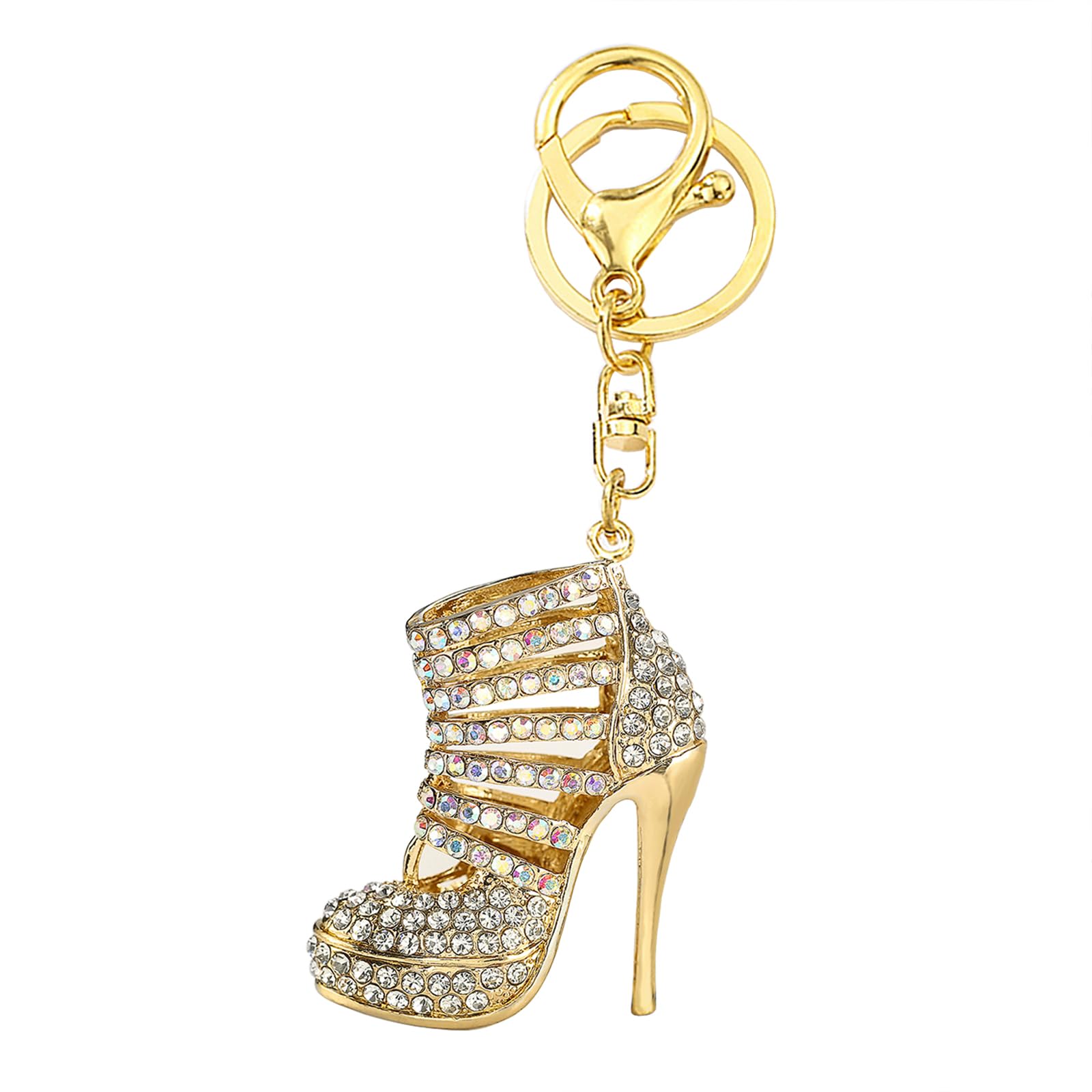 Hikiwin Charm Keychain for Women,Crystal Key Chain with Diamond Pendant,Cute Bag Purse Keyring Accessory