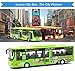 Bocks Pull Back Bus Toy, Alloy Die Cast Toy Vehicles, 9” Model Car, City Bus with Flash Lights Music (Green)