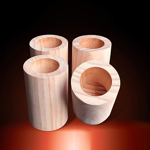 Patas de repuesto para muebles de madera de pino maciza sin terminar, patas de repuesto para sofá, patas redondas, altura aumentada 5.9in, para