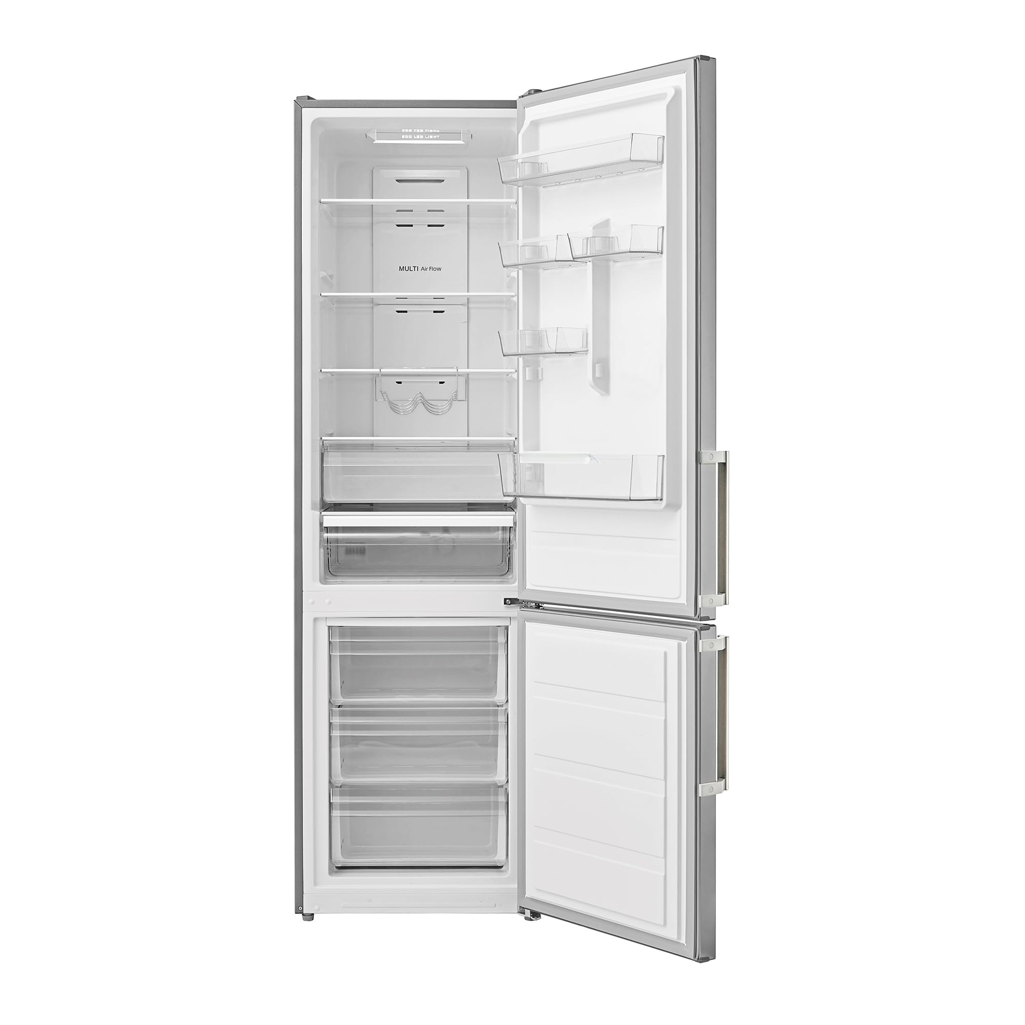 Cata Edesa EFC-2032 NF EX Frigorífico Combi Total No Frost, 2 m, 330 L, Clase E, Inox, Control Táctil LED, Puertas Reversibles