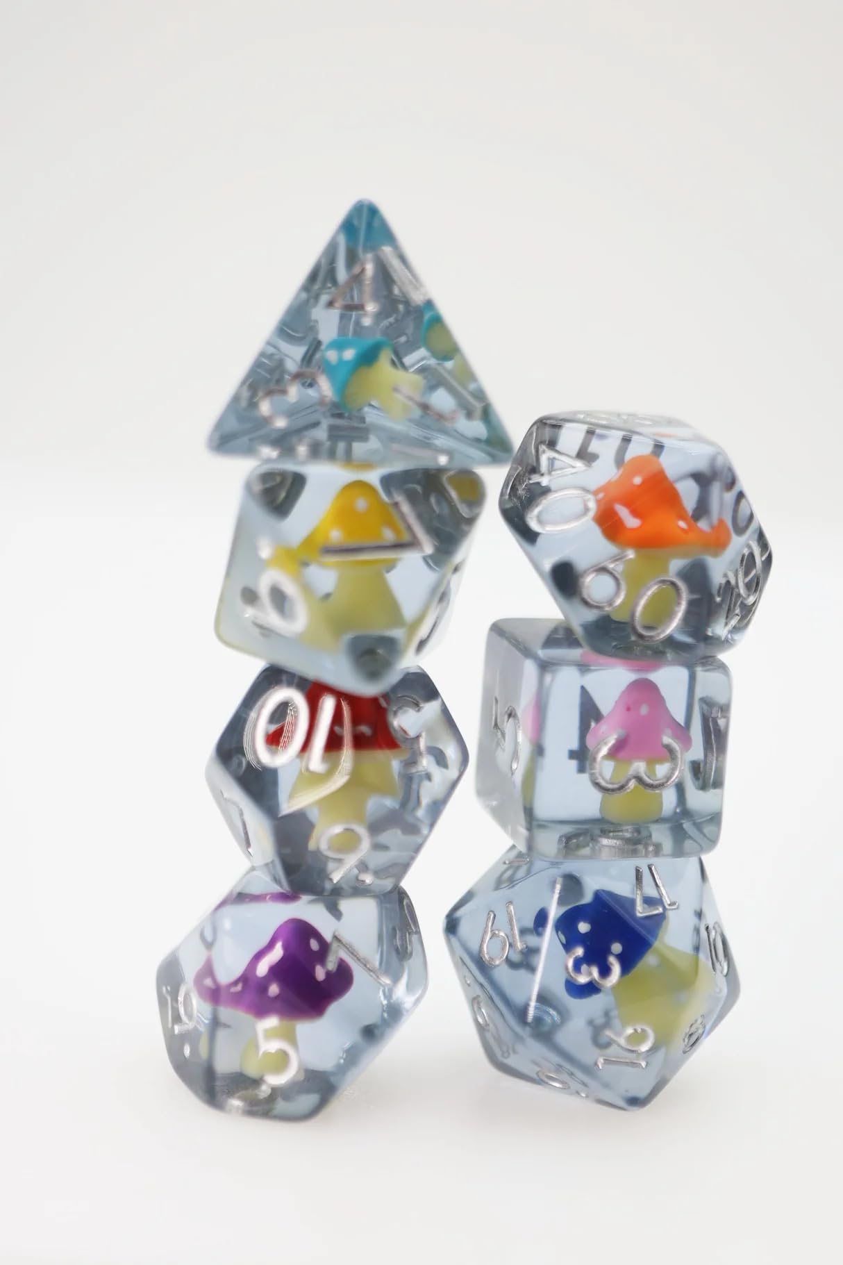 Foam Brain Games Jeu de dés champignons RPG multicolore