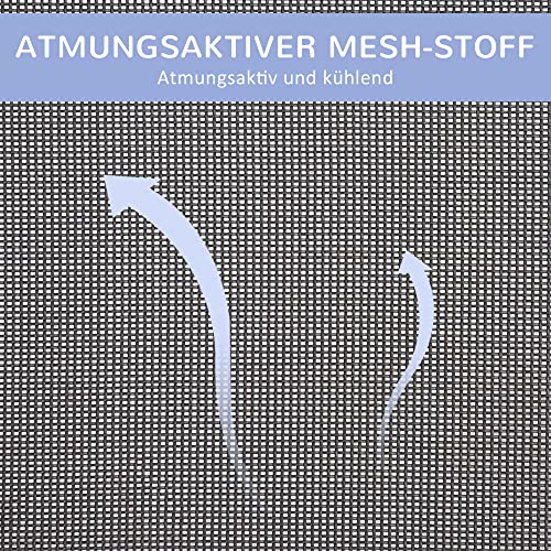 PawHut Hundeliege Outdoor, Erhöhtes Hundebett für Grosse Hunde, Kühlende Haustierliege Katzenbett mit Waschbares Mesh Metallrahmen für Garten Camping, 92 x 76 x 18 cm, Blau