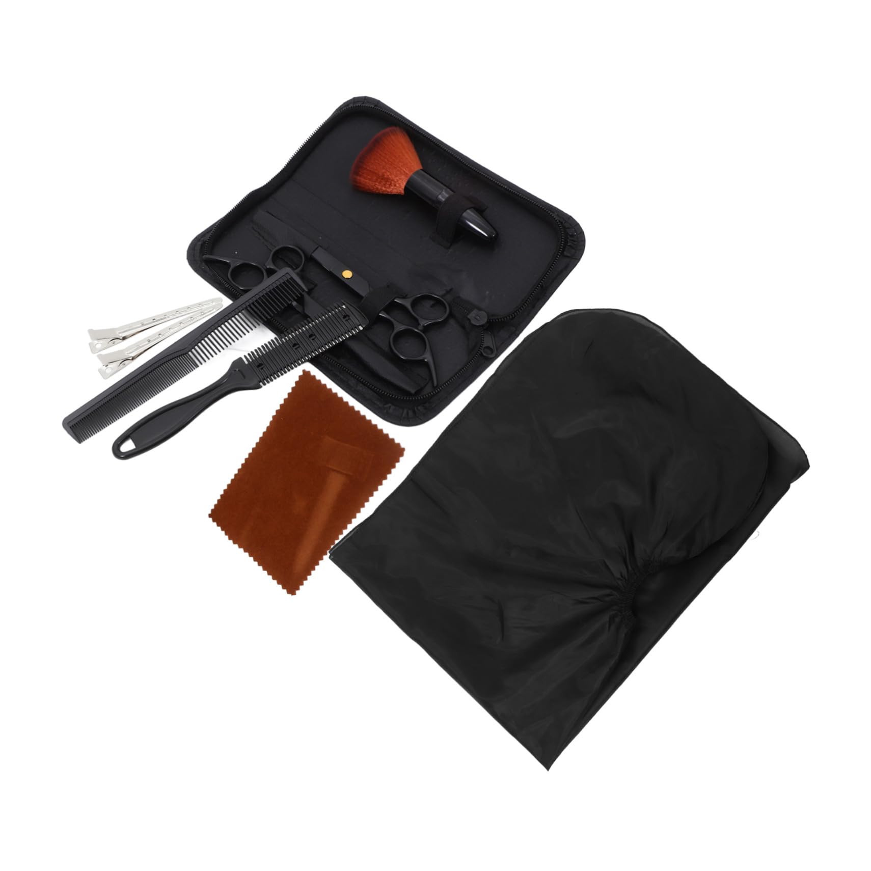 Ciseaux coiffure noir pro Anneome et kit ciseaux à dents ergonomique