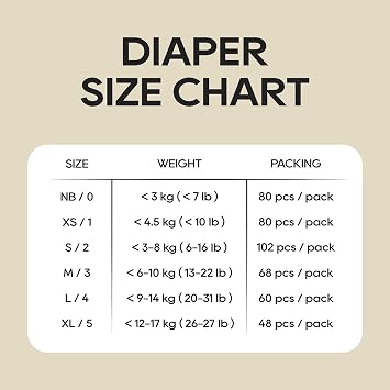 ECO BOOM Diapers, Viscose from Bamboo Diapers, Natural Soft Disposable Nappies for Infant, Size 2 Suitable for 6 to 16lb (Small - 102 Count)