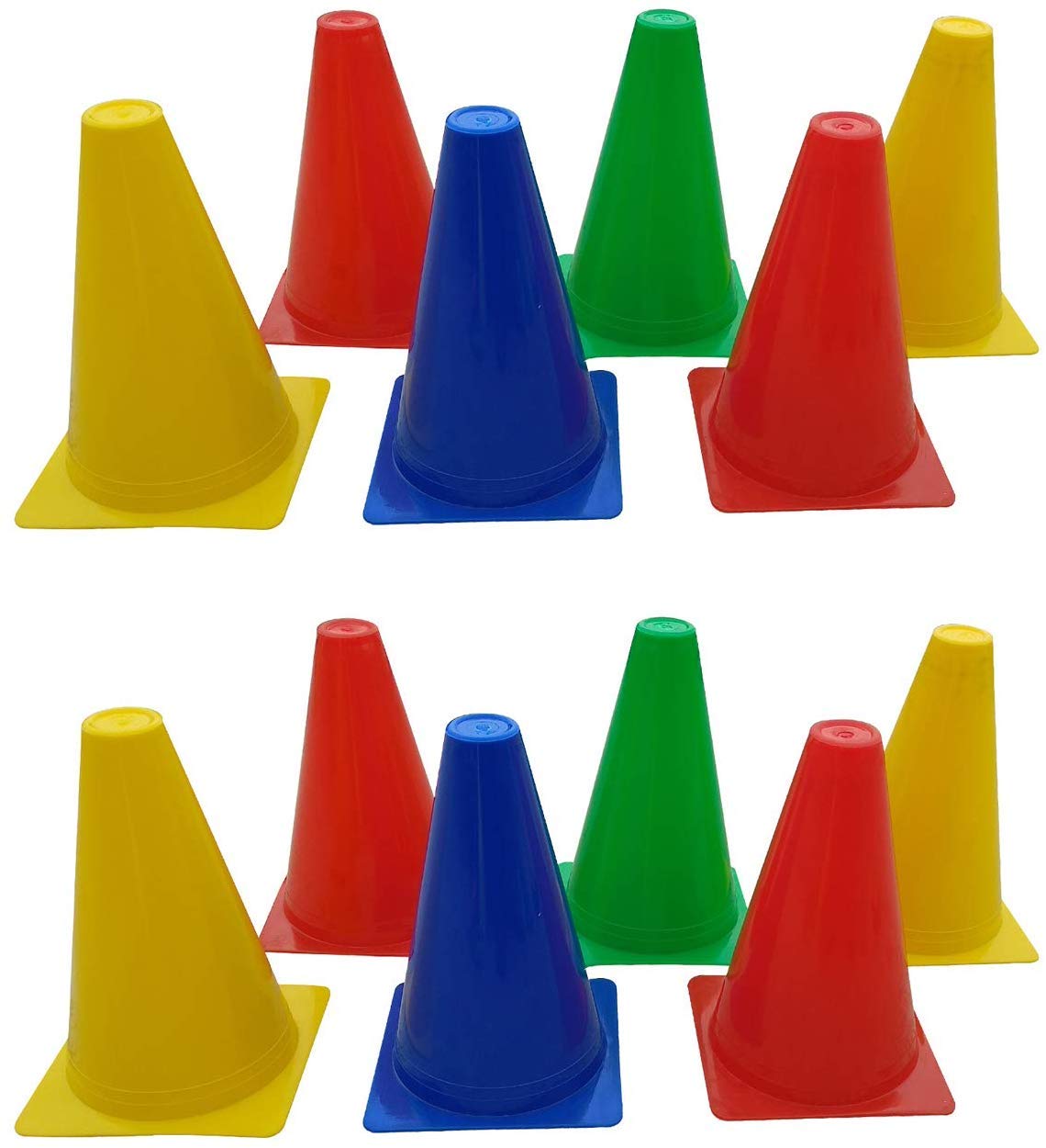 Training & Playing Field Equipment 6 Inch Cone Markers Pack of 12 (Colour May Vary), Assorted