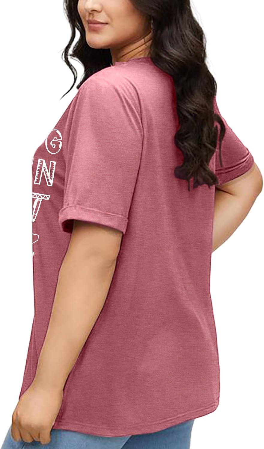 Plus Size Teacher Shirt Women Teaching Tshirt ABC Alphabet Graphic Tee Tops Teachers Gift T-Shirt - Image 4